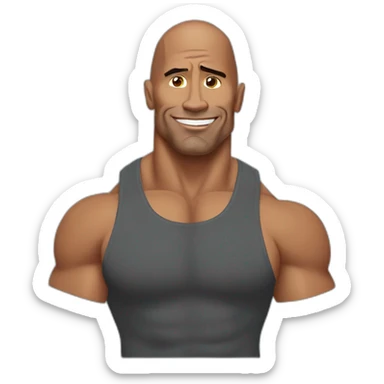 Dwayne Johnson Whith one eyebrow raise sticker