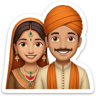 2 indian couple beautiful 😍 full size sticker