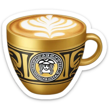 Versace cappuccino cup sticker