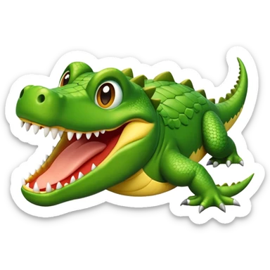 Avión con cara de cocodrilo sticker