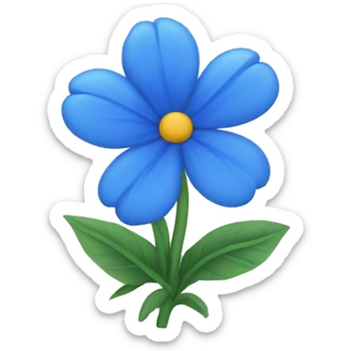 blue-flower sticker