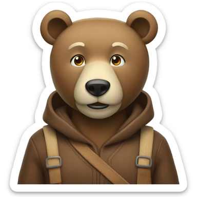 urso com charuto sticker