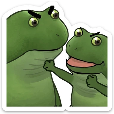 bufo punched another bufo sticker