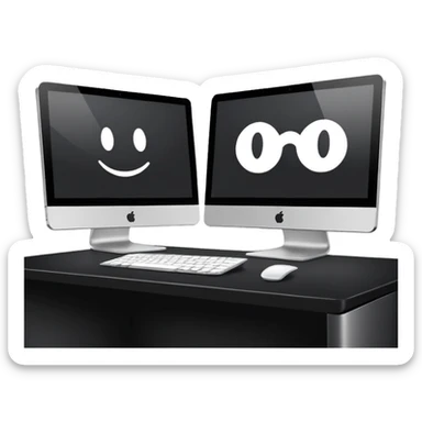 Dual Monitor Setup sticker