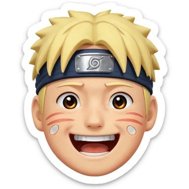 Laughing with tears naruto sticker