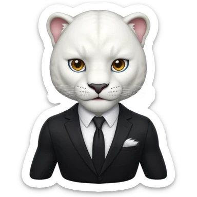 white panther emoji. As one would see on discord, that looks like Samuel Ayers from "The Smoke Room". sticker
