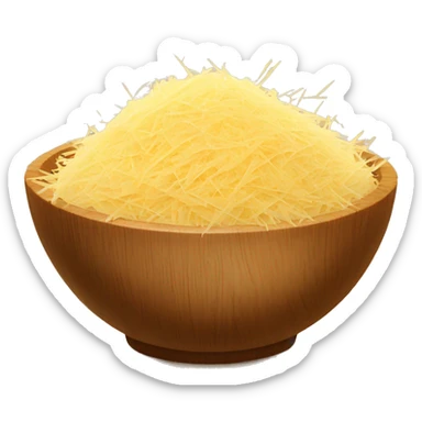 grated parmesan in a wooden bowl  sticker