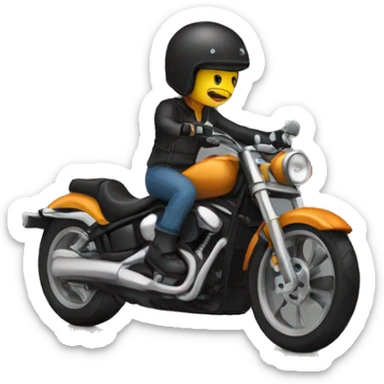 biker with a black helmet sticker