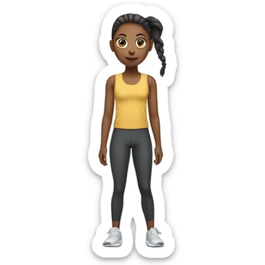 Girl in workout outfit sticker