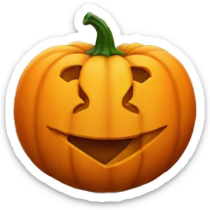 a heart made of a pumpkin sticker