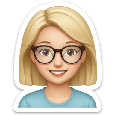 HR girl with glasses emoji sticker