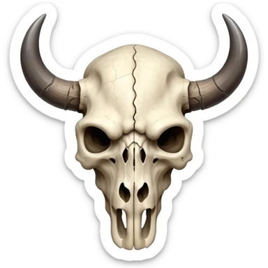 Indian bison skull head sticker