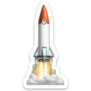 rocket launch angle smoke fire sticker