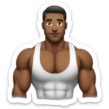 bodybuilder, Waist Shot sticker