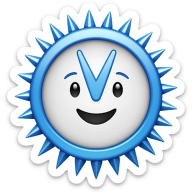 blue tick verification emoji Shape: Circular

Edge: Zigzag / spiky / sunburst / cogwheel sticker