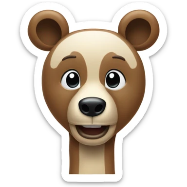 Berühren Sie den Bildschirm mit dem Zeigefinger als Bär sticker