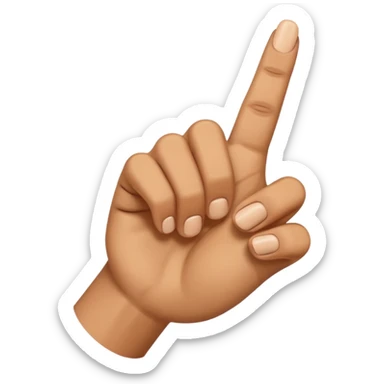 Now bend the middle finger sticker