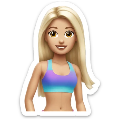 Beach Kristy Barbie Daphne skiing  sticker