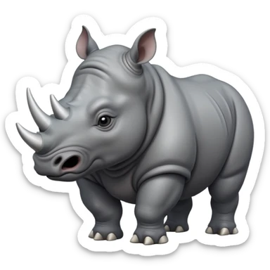 angry rhinoceros sticker