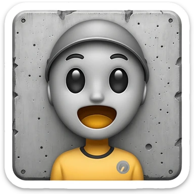 concrete wall, just a wall sticker