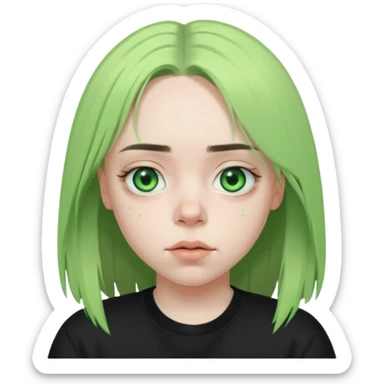 Billie Eilish face only sticker