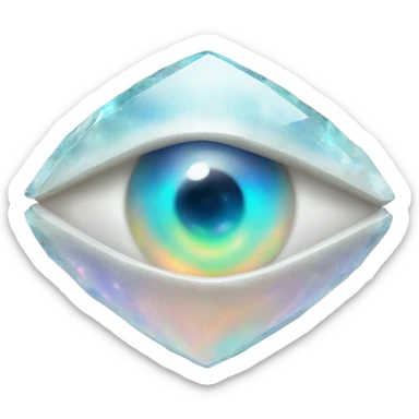 opal crystal gemstone eye of protection  sticker