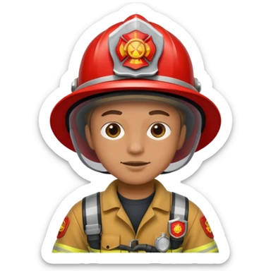 wild in firefighter suit sticker