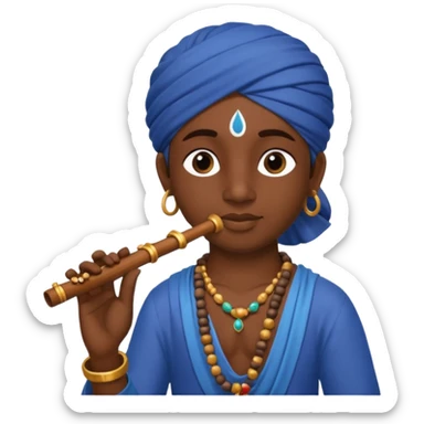 Krishna with flute sticker
