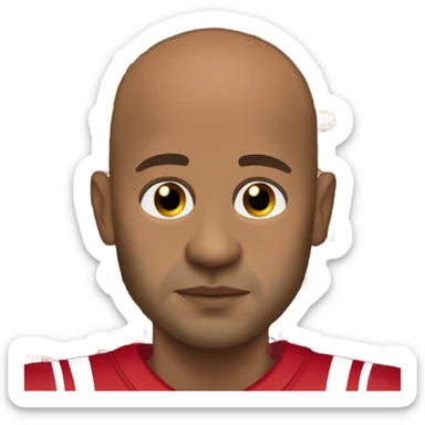 A bald dude watching the 49ers sticker