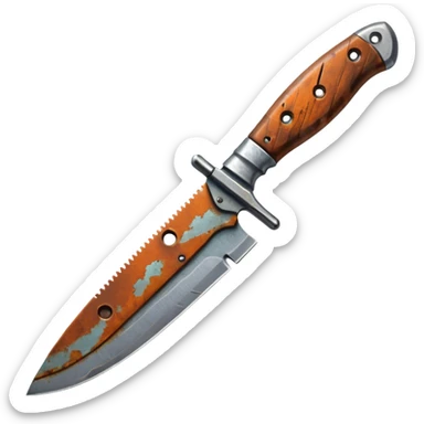 Rusty knife sticker