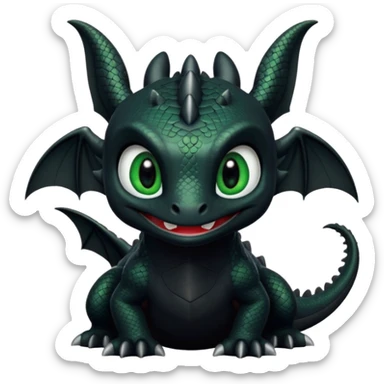 Dragon named toothless from how to train your dragon sticker