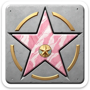 hollywood walk of fame star pink sticker