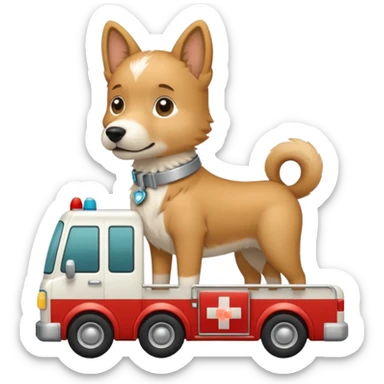 Medical Dog in ambulance sticker
