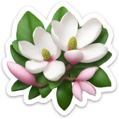 Magnolia tree plant  sticker