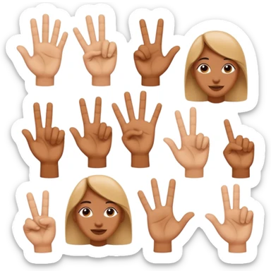 25 in asl signs sticker