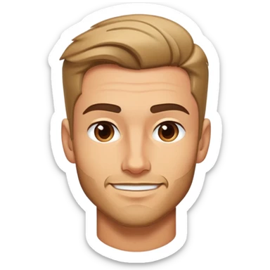 đàn ông, râu quai nón, tóc vuốt, bảnh, đểu, nhếnh miệng nghiêng đầu, cằm nhọn sticker