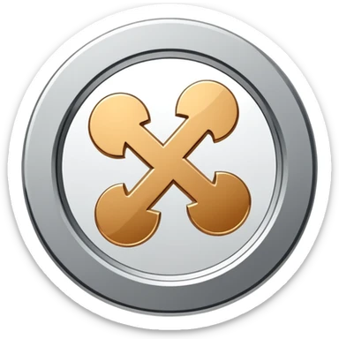 Minimal line-art icon of a small broken coin or downward arrow inside a circle, clean modern style, simple outlines, no background, transparent, represents “losses / setbacks sticker