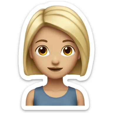 A long brown hair girl with blonde short haired girlbrown haired girl sticker