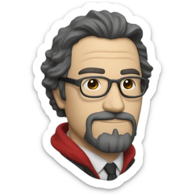 Profesor casa de papel sticker