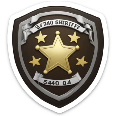 Sheriff's deputy badge with badge number 540 sticker