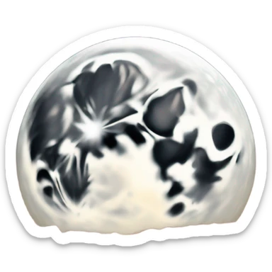 Full moon over desert sticker