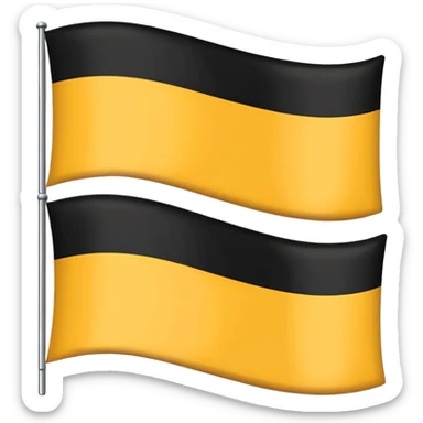 Faz uma bandeira com preto em cima e em baixo coloca amarelo sticker