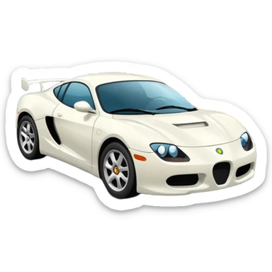 Auto blanco andando en carretera sticker