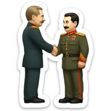 Stalin shakes Putin's hand sticker