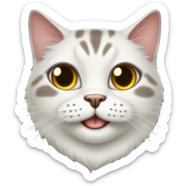 head persa cat smilling happy face sticker