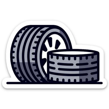 car tire icon sticker