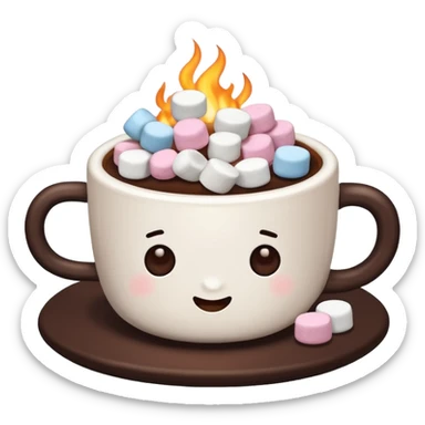 Coffe and marshmellows sticker