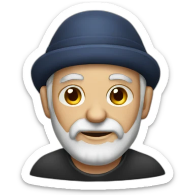 old jew in skullcap sticker