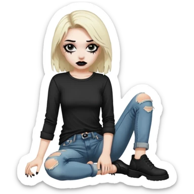 Alternative grunge person sticker