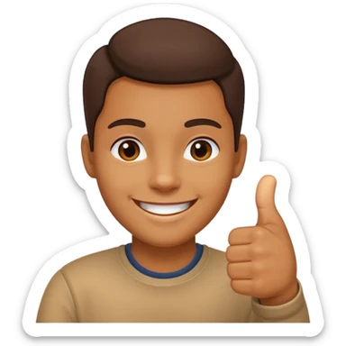 Persona de color con el pulgar arriba sticker